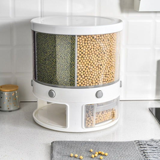 6-in-1 Rotatable Kitchen Food Container Organizer – Space Saving Design